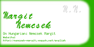 margit nemcsek business card